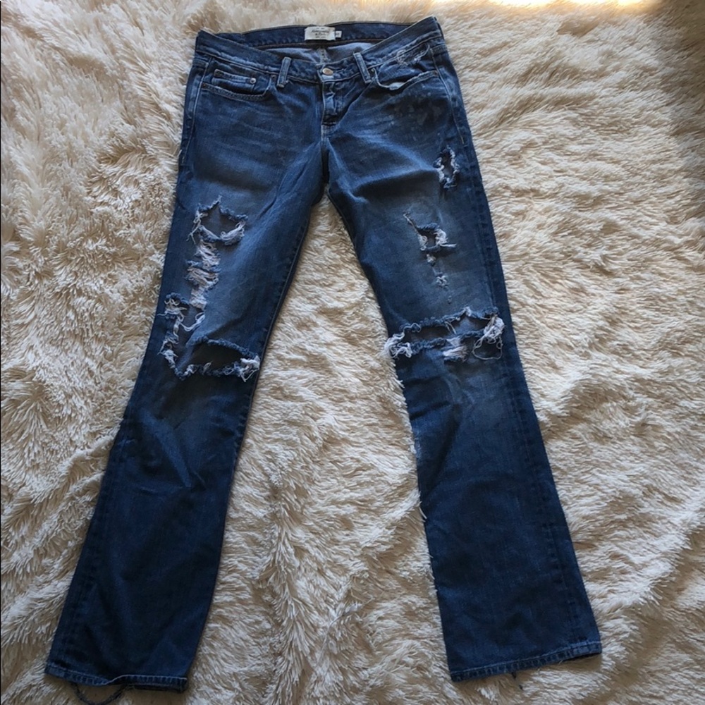 Abercrombie and Fitch Distressed Flare Jeans